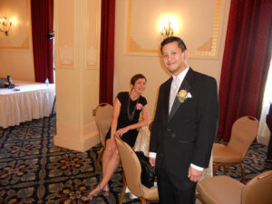 Julia and I at Brothers Wedding
